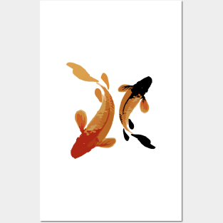 Artistic Koi fish Posters and Art